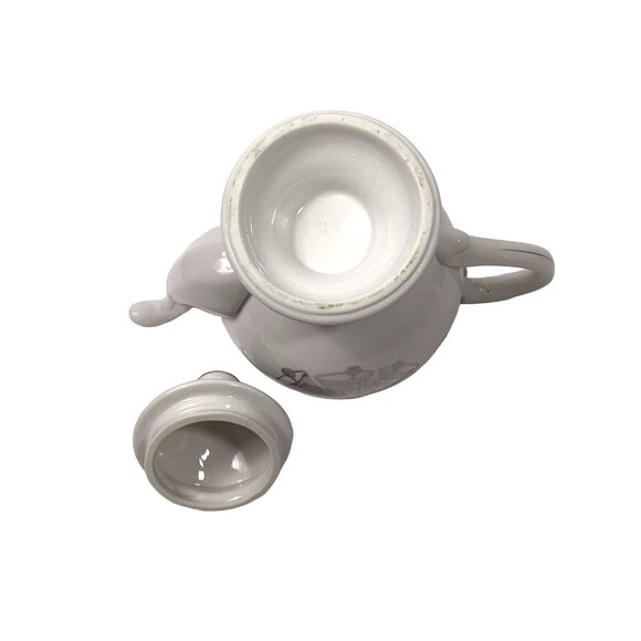 Vintage Happy Silver Anniversary Teapot 25 Years Bells Floral Collectible Gift - Picture 8 of 9